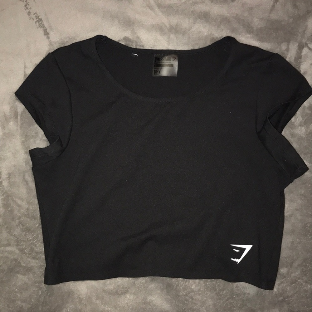 Gymshark Dreamy capped sleeve crop top- black